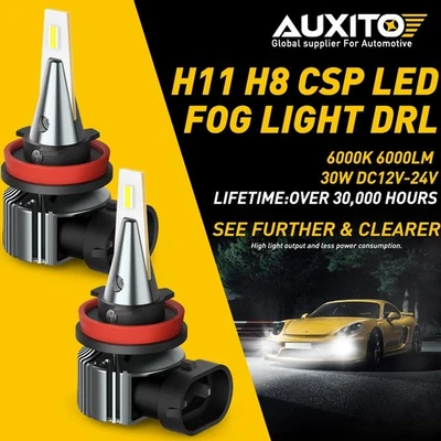 2X AUXITO H8 H16 LED Fog Light Lamp Driving Bulbs DRL 4000LM 6500K Xenon White - Image 1 of 4