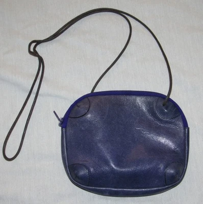 Vintage Furla Mini Purple Leather Crossbody Bag Shoulder Purse Rounded Italy - Image 1 of 4