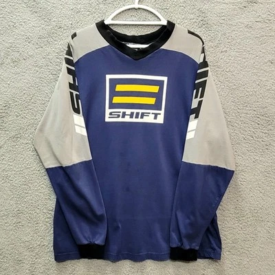 Винтажная рубашка с длинным рукавом SHIFT размер L велосипедные гонки мотокросс реглан - Изображение 1 из 4