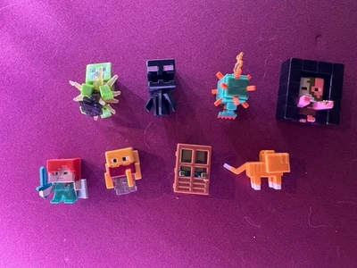 Minecraft Mini Figures Lot Of 8 Figures Mattel Blind Box - Image 1 of 4