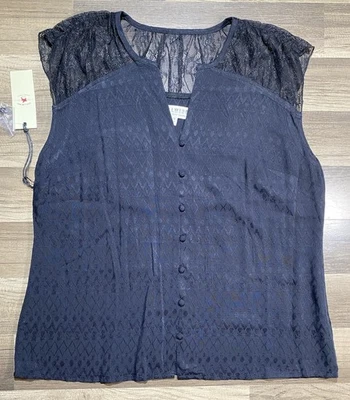 Camisa Idyllwind Bota Granero Blusa de Encaje Negra Vaquera Western Mujer Azteca Geo Nueva con Etiquetas Foto 1 de 4
