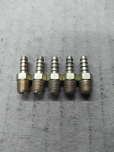(5) 102-5/32-01 Brass Fitting 5/32" Hose Barb to Male 1/16 NPT - Picture 1 of 1
