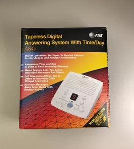 Vintage AT&T bandloses digitales Anrufbeantworter-System mit Uhrzeit/Tag AS45 beige - Bild 1 von 4