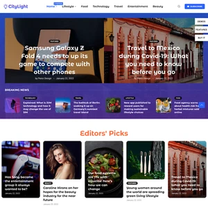 Citylight Magazine Websites Design for Sale with Free VPS Web Hosting - Picture 1 of 6