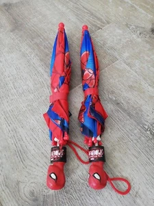 2X Spider-Man Marvel Spider Sense Blue Red Child’s Umbrella Excellent - Picture 1 of 8