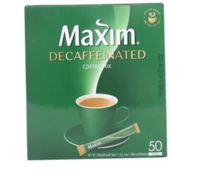 Mezcla de café instantáneo descafeinado Maxim 50 palitos 1 caja Corea Foto 1 de 4