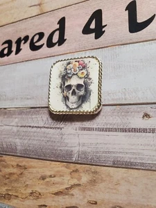 Motorcycle Concho Skull concho, girl skull concho, custom concho, unique concho - Picture 1 of 3