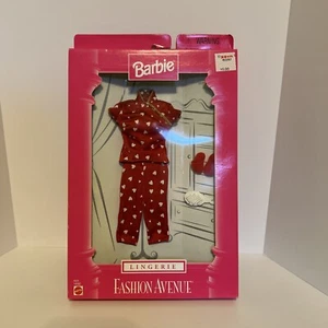 Barbie Dessous Fashion Avenue 1998 NRFB rot mit weißen Herzen PJ - Bild 1 von 15