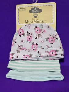 NEW Cottagecore Infant Newborn Hats Cutie Pie Baby Mini Muffin 3-pack Pastel - Picture 1 of 9
