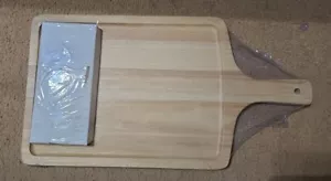 10 Schneidebrett Set mit 3 Käsemessern, 3 Löffel, 3 Käsepicks - Bild 1 von 2