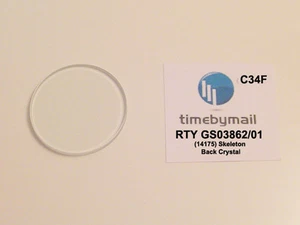 Watch Glass BACK Crystal For ROTARY SKELETON GS03862/01 (14175) 25.5mm New C34F - Picture 1 of 1