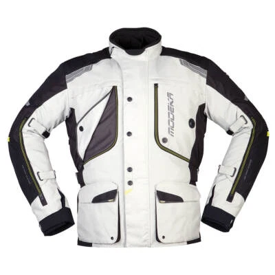 Modeka Aeris Textiljacke hellgrau/schwarz wasserdicht, Gr. L - Bild 1 von 3
