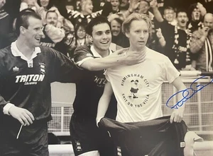 Paul Tait Birmingham City Signed 16 x 12" Black and White Wembley Photo with COA - Picture 1 of 2