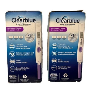 2 nuevas pruebas de ovulación digital avanzadas Clearblue - 20 pruebas cada caja Ex. 5/31/25 - Imagen 1 de 5
