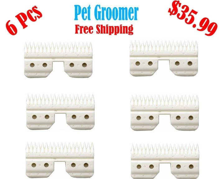 Ceramic Replacement Cutter Fits Most Andis Oster Wahl AG/A5 Clipper Blades 6Pcs