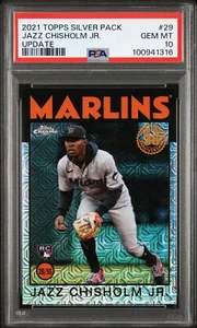 2021 Topps Update 1986 Topps #86C-29 Jazz Chisholm Jr Rookie Silver Pack Chrome - Picture 1 of 2