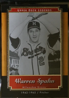 2001 Upper Deck Legends Baseball Warren Spahn #48 - Image 1 of 2