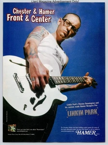 Chester Bennington Linkin Park Hamer Guitars Promo 2003 Full Page Print Ad - Picture 1 of 4
