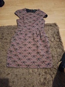 MISS SELFRIDGE Womens Sheath Dress UK 10 Medium Pink Floral Polyester LU01 - Picture 1 of 3