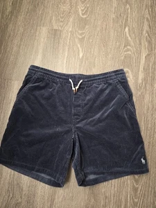 Polo Ralph Lauren Prepster Corduroy Shorts Navy Blue Youth Size 20 - Picture 1 of 9