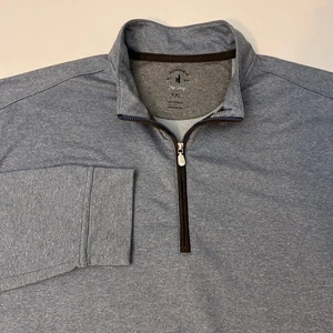 johnnie-O Top Shelf Mens XXL Blue Heather 1/4 Zip Pullover Long Sleeve Shirt - Picture 1 of 8