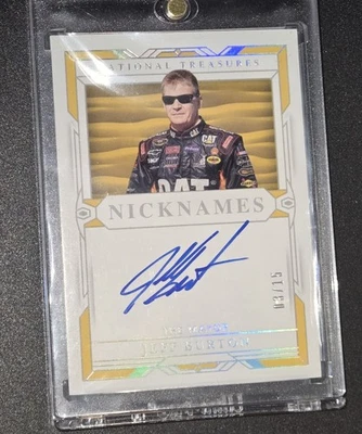 2020 Panini National Treasures Jeff Burton Nicknames - The Mayor Auto /15 - Image 1 of 2