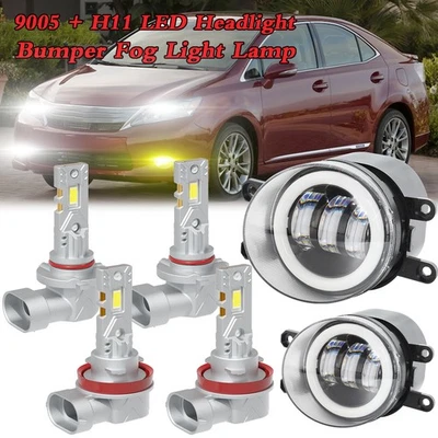 适用于雷克萨斯 HS250h 2011 - 2013 6x LED 车头灯高/低灯泡 + 保险杠雾灯 — 第 1/4 张图片