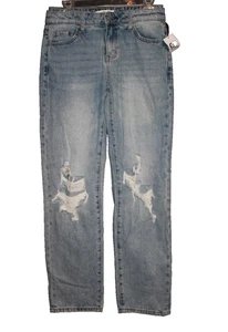 Willow and Root Size 26 The Low Slung Distressed Blue Denim Jeans NEW 28x32 - Picture 1 of 2