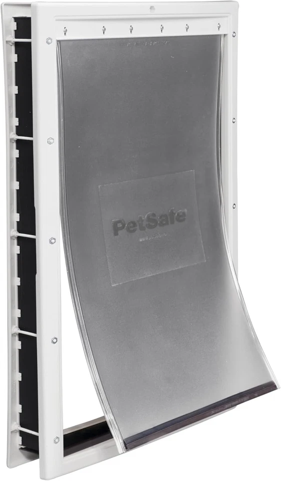 Puerta grande para perros PetSafe 100 lb capacidad marco de plástico interior exterior con panel Foto 1 de 4