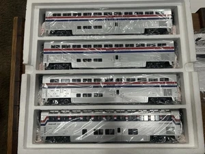 🚂MTH 20-6524 Amtrak Superliner 4 car set - Picture 1 of 10