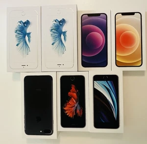 Apple iPhone Original Empty Boxes 7 Assorted Models SE 6S 12 7+ BOXES ONLY - Picture 1 of 24