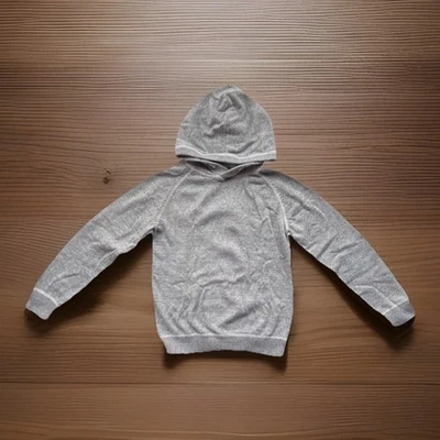 Suéter H&M Niñas Con Capucha Punto Acanalado Gris Algodón Mangas Largas Raglán Talla 6-7 (122 cm) Foto 1 de 4