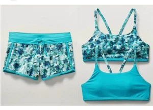 New Athleta Girl Bikini 2 Piece Set Tie Dye Medium Blue Size XS/S 6-7 - Picture 1 of 6