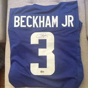 Odell Beckham Jr Signed Auto Blue XL Jersey JSA BECKET - Picture 1 of 4