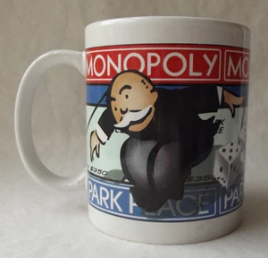 VINTAGE 1998 MONOPOLY PARK PLACE RICH UNCLE PENNYBAGS CERAMIC MUG - Picture 1 of 4