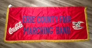 Vintage 30" x 70" Erie County Fair Marching Band Banner - Coca Cola Sponsored - Picture 1 of 5