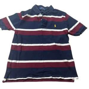 Polo Ralph Lauren Striped Polo Shirt Short Sleeve Casual Top Kids Size M - Picture 1 of 5