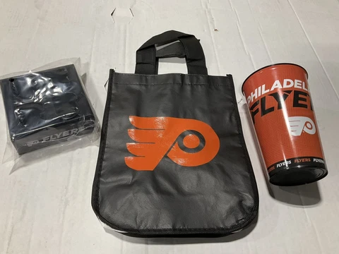 PHILADELPHIA FLYERS 2022-2023 SOUVENIR CUP-Ice Cube Mold Tray-MINI TOTE BAG SGA Cover
