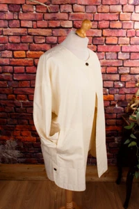 Vintage orig 80er Jacke creme Baumwollmix Taschen weit Unisize - Bild 1 von 7
