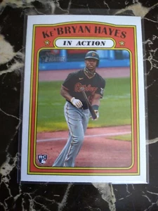 2021 Topps Heritage Ke'Bryan Hayes In Action Rookie Card - Picture 1 of 3