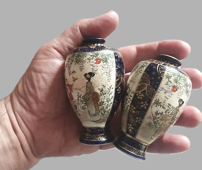 paire de vases japonais satsuma - Photo 1/4