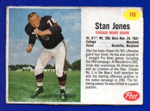 STAN JONES bears 1962 POST CEREAL #115 - Picture 1 of 2