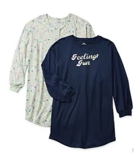 NWT Two Girl's Size Medium 10/12 There Abouts Long Sleeve Nightgowns - Picture 1 of 1