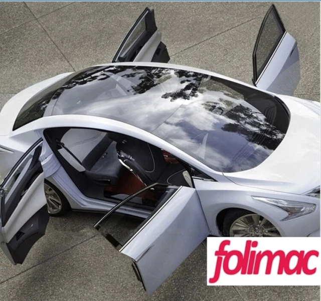 Panoramadach Auto Dach Folie Schwarz hochglänzend 135x300cm Luftkanäle 9,28€/m² - Bild 1 von 1