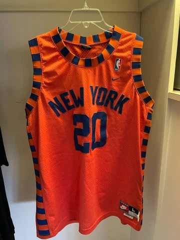 New York Knicks VINTAGE THROWBACK Allan Houston NIKE REWIND Jersey NBA US Size L Cover