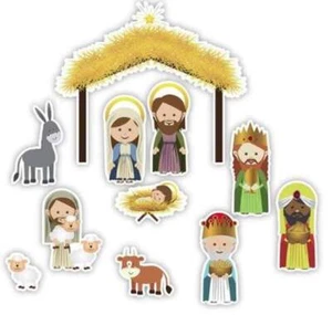 Child's Nativity Set Magnet Magnetic Frigerator Stable Animals - Picture 1 of 2