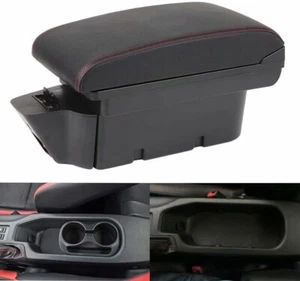 Red Stitches Leather Central Armrest Dual Layer Storage Box Fits 12-20 GT86 BRZ - Bild 1 von 6