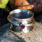 Amethyst Spinner Ring 925 Sterling Silver Ring Promise Ring Wedding Ring SA-507