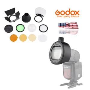 US Godox AK-R1 Round Head + Godox S-R1 Adapter For Godox V860II V850II TT685 600 - Bild 1 von 12