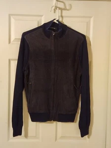 Saks 5th Avenue neu mit Etikett Herren Medium Bugatchi Wildleder vorne Pullover Jacke - Bild 1 von 6
